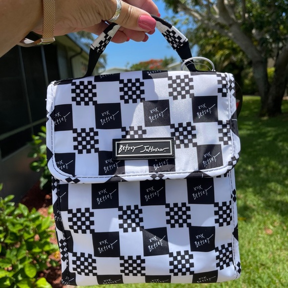 BETSEY JOHNSON Insulated Lunch Tote Checkered Design - Picture 3 of 13